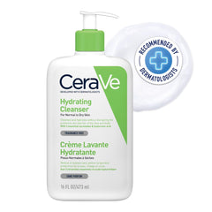 CeraVe Hydrating Cleanser | Face and Body Wash for Normal to Dry skin with Hyaluronic Acid and Ceramides | Fragrance Free Paraben Free |16Oz, 473 ml (Pack of 1)