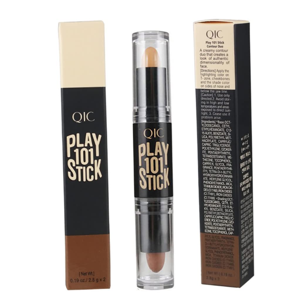 Double Ended Wonder Contouring Pen Bronzer and Highlighter Stick Facial Makeup Contour Concealer Cosmetic for 3D Makeup Effect(3#) 1pc,Cosmetic Tools and Other Accessories