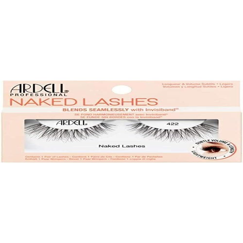 Ardell Professional Naked Lashes Blends Seamlessly With Invisiband, Natural Looking Lashes, For Length, Volume and Definition- 422