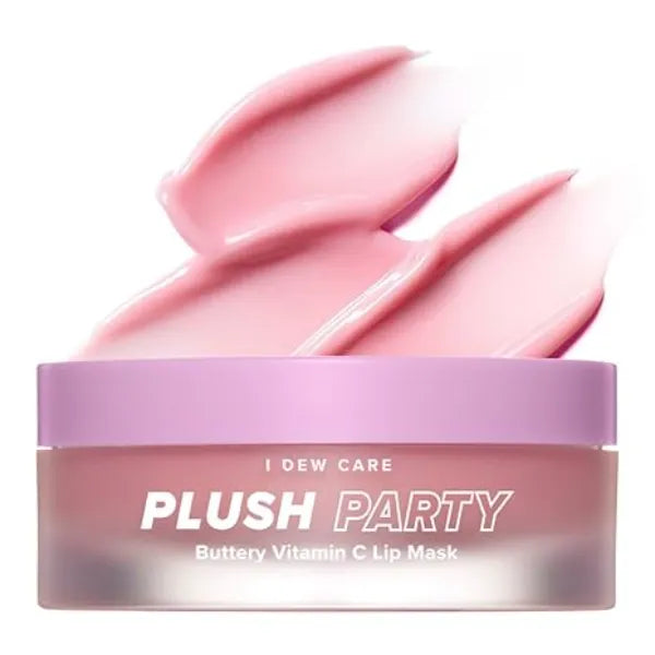 I DEW CARE Overnight Lip Sleeping Mask Plush Party Buttery Vitamin C, Lip Glaze, Moisturizing Balm, With Cocoa Butter For Dry Lips, Glass Skin Look, Nourish and Hydrate, Korean Skin, 0.42 Oz