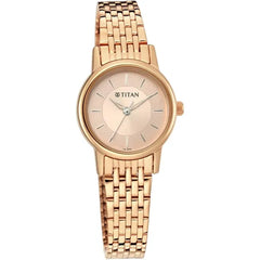 TITAN 2593WM02 Watch for Women Analog Rose Gold Metal Band