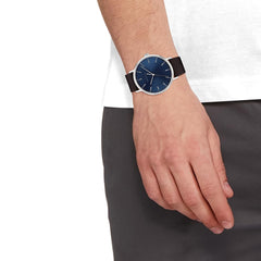 Calvin Klein MODERN MESH Men's Watch, Analog - Brown / Blue