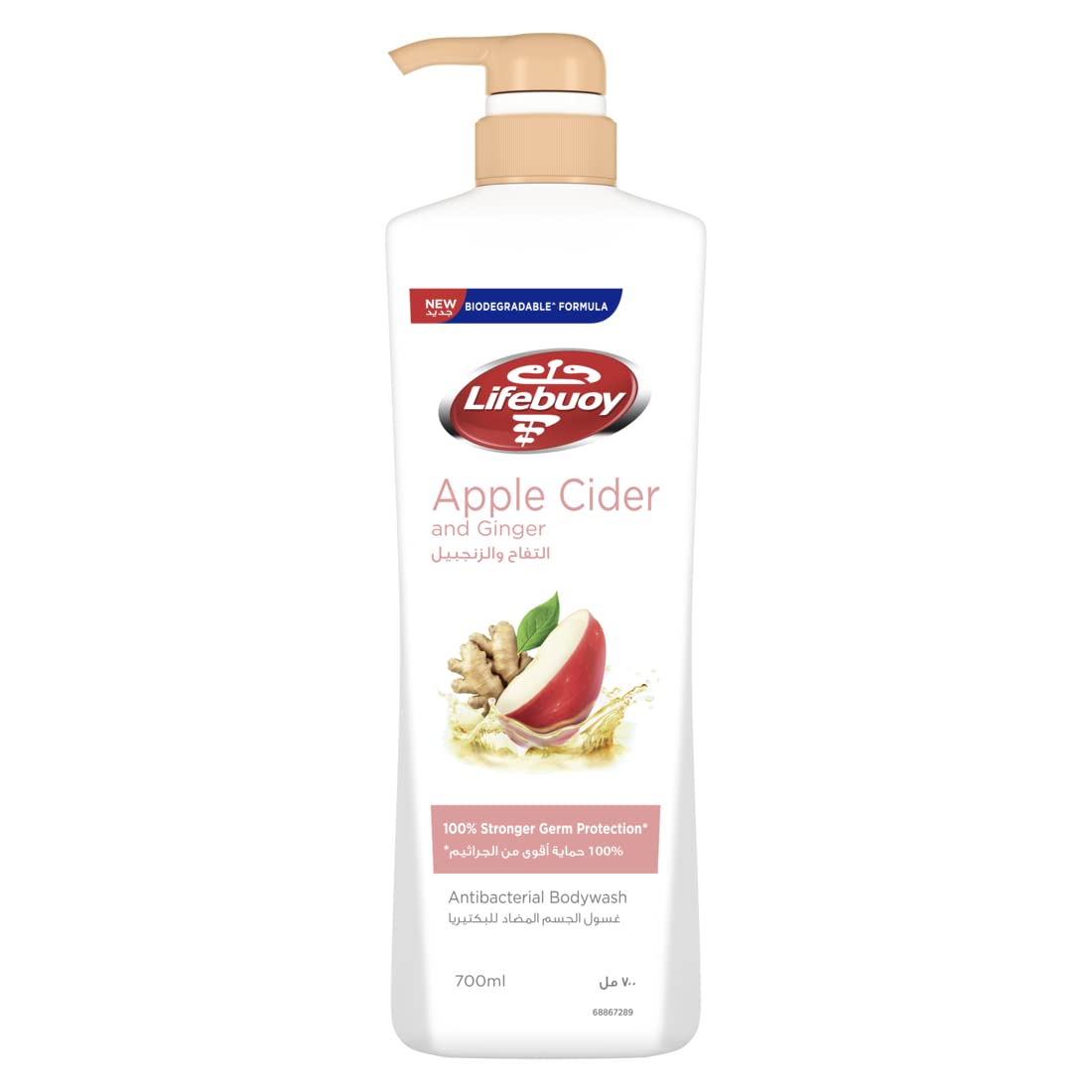 Lifebuoy Apple Cider & Ginger Anti-Bacterial Body Wash, 700ml