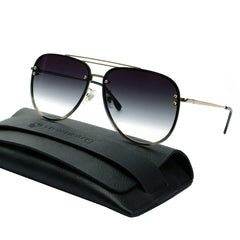 VIVIENFANG Premium Rimless Oversized Aviator Sunglasses for Women, Polarized PC Lens UV Protection Womens Shade VF2203