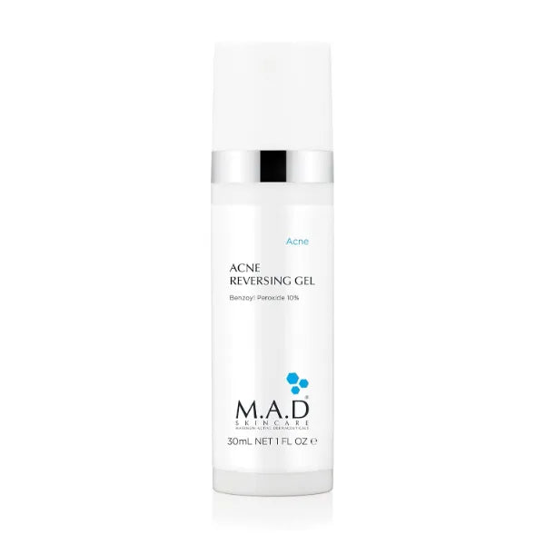 M.A.D Skincare Acne Reversing Gel - Non-Drying Benzoyl Peroxide Blemish Control 1 oz