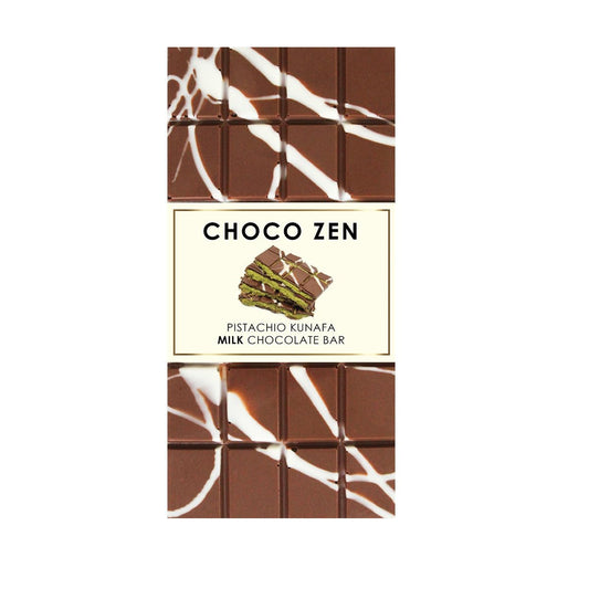 Choco Zen Premium Dubai Chocolate Pistachio Kunafa Bar 100g– Luxury Dessert, Gourmet, Rich with Premium Roasted Pistachio & Crispy Kunafa