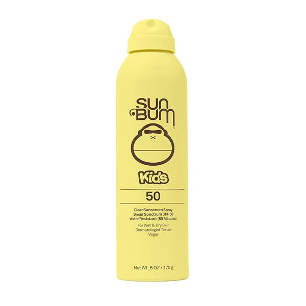 Sun Bum Kids SPF 50 Sunscreen Clear Body Spray - Broad Spectrum Water-Resistant with Vitamin E - Wet or Dry Skin Application - Hawaii 104 Act Compliant (Without Octinoxate & Oxybenzone) - 6 oz