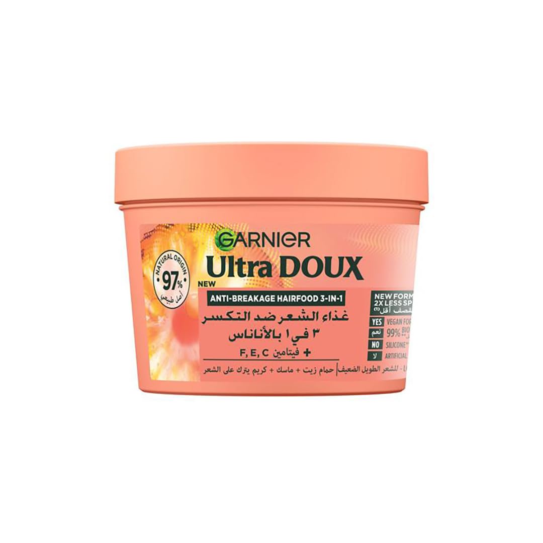 Garnier Ultra Doux Hair Food Anti-Breakage Pineapple 3-in-1 Hair Mask For Long Fragile Hair