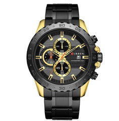 Bundles of 2,CURREN 8334 Man Watch Man Sport Watch Man Waterproof Outdoor Wristwatch Man Watch Man Quartz Business Watch Male Watch for Men - Black
