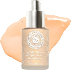 Honeybee Gardens Golden Hour Foundation In Luminous, Lightly Warm Neutral, Skin-Perfecting, Luminous Finish, Vegan, 34.5ml