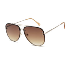 VIVIENFANG Premium Rimless Oversized Aviator Sunglasses for Women, Polarized PC Lens UV Protection Womens Shade VF2203