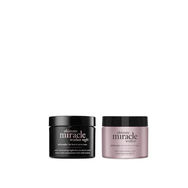 Philosophy Ultimate Miracle Worker & Ultimate Miracle Worker Night Multi-Rejuvenating Cream, Anti-Aging Moisturizers for Firming, Smoothing & Hydrating Skin