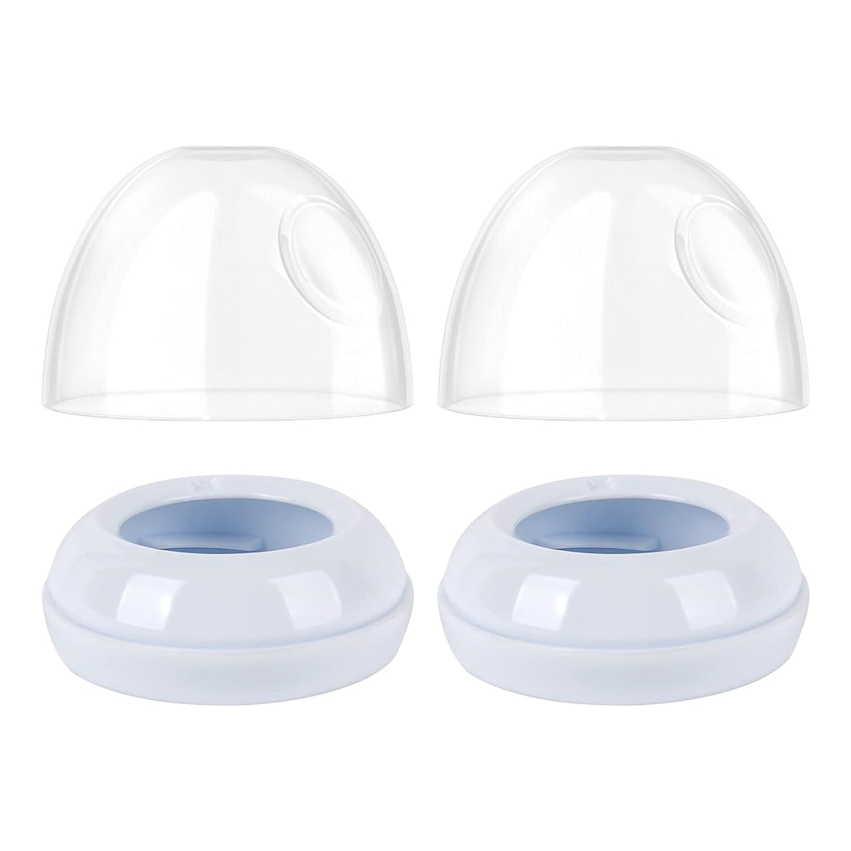 FixlyFido 2-Pack Baby Bottle Rings and Caps for Philips Avent Natural Bottles, Replacement Screw Ring Collars for Avent Natural PP and Glass Bottles, Ideal Replacement for Philips Bottle Lids & Rings