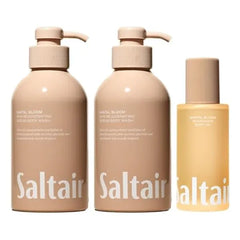 Saltair Body Oil and 2 Pack Body Wash Set Moisturizing Cleanser and After Shower Skincare Duo Santal Bloom Scent