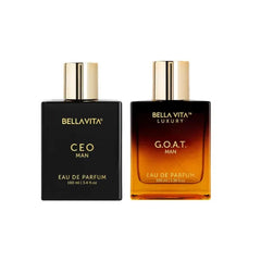 BellaVita Luxury Sigma Male (CEO Man & GOAT Man) Perfume Cologne for Men 2x100ml Combo | Long-Lasting Men's Cologne with Lemon, Lavender, Tonka & Agarwood Perfume