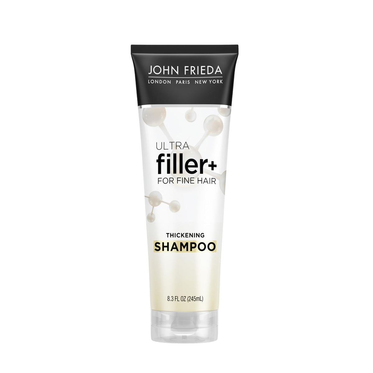 John Frieda Traveler's Plus Thickening Shampoo, Strengthening Shampoo for Damaged or Thinning Hair, Enriched with Biotin and Hyaluronic Acid to Strengthen Hair for Thicker, Fuller Results, 8.3 oz