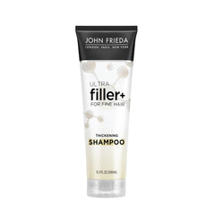 John Frieda Traveler's Plus Thickening Shampoo, Strengthening Shampoo for Damaged or Thinning Hair, Enriched with Biotin and Hyaluronic Acid to Strengthen Hair for Thicker, Fuller Results, 8.3 oz