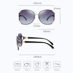 NALANDA Polarized Sunglasses With UV400 HD Lens Metal PC Frame for Women's Glasses For Outdoor Travel Driving Daily Use Etc,Vintage Retro Stylish Design,100% UV Blocking