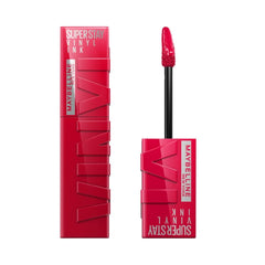Maybelline New York Lip Colour, Smudge-free, Long Lasting up to 16h, Liquid Lipstick, Shine Finish, SuperStay Vinyl Ink, 50 Wicked