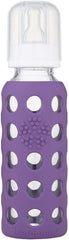 Lifefactory Glass Baby Bottle 9oz and 2 Transitioning Sippy Caps (Grape)