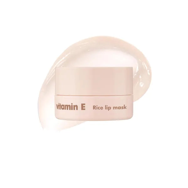 THE FACE SHOP Vitamin E & Rice Lip Mask, Softening & Moisturizing Lip Balm, Lip Sleeping Mask, Korean Skin Care
