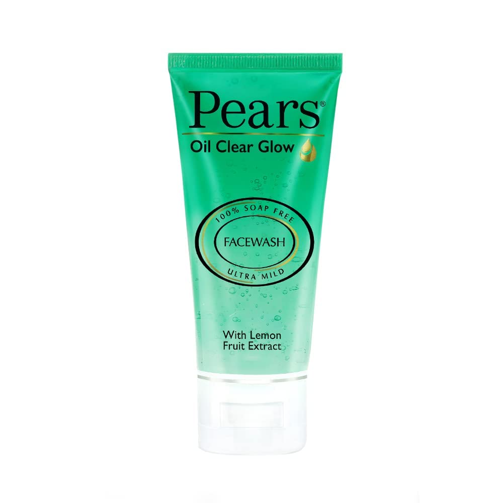 Pears Oil Clear Gentle Ultra Mild Daily Cleansing Facewash For Oil Free Matte Look, Ph Balanced, 100% Soap Free, Pure Lemon Flower Extract, 150g
