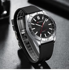 CURREN New Model CURREN Men's Analog Quartz Wrist Watches Simple Watches Silicone Band Luminous Wristwatch Business Men 8449 Fashion - Multicolor