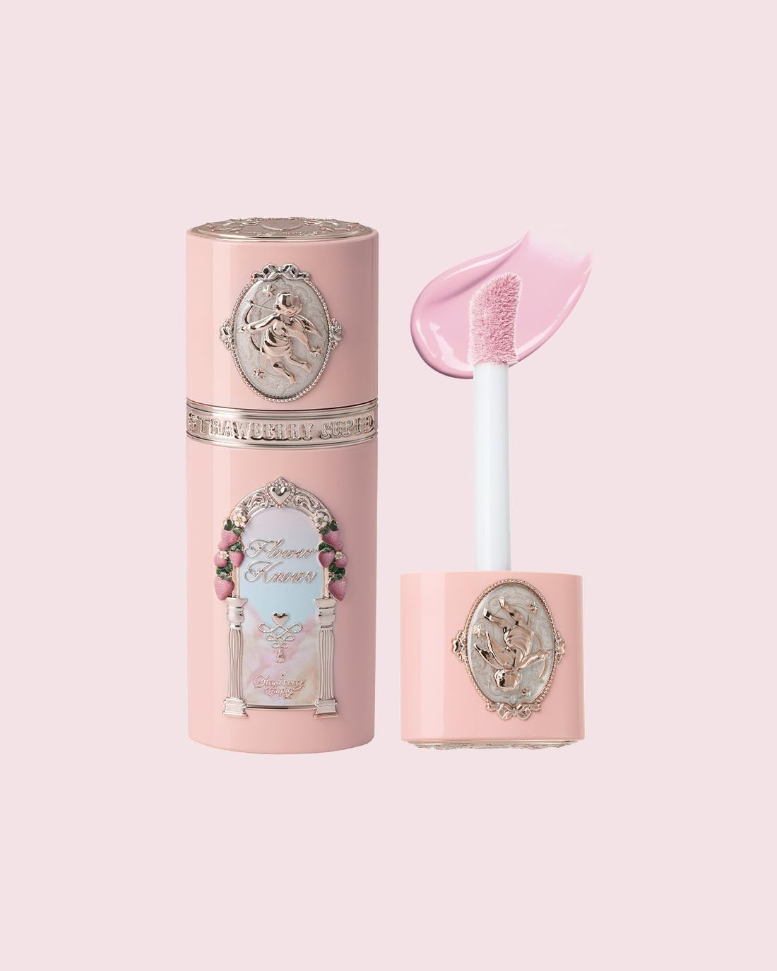 Flower Nose Strawberry Cupid All Day Liquid Blush, lightweight and blendable for a natural, dewy flush all day (01 Frosty Strawberry, 7g)
