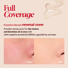 Espoir Pro Tailor Be Velvet Cushion SPF34 PA++ #3 Petal 0.45oz with 0.45oz Refill | Lightweight Matte Skin Full Coverage Cushion Foundation | Flawless Finish, Long-Lasting Comfort | Korean Makeup