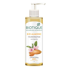 Biotique Almond Oil Ultra Rich Body Wash, Botanical Extracts - 200 ml