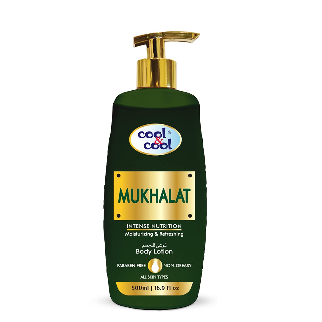 Cool & Cool Mukhalat Body Lotion | Non Greasy & Paraben Free - 500ml