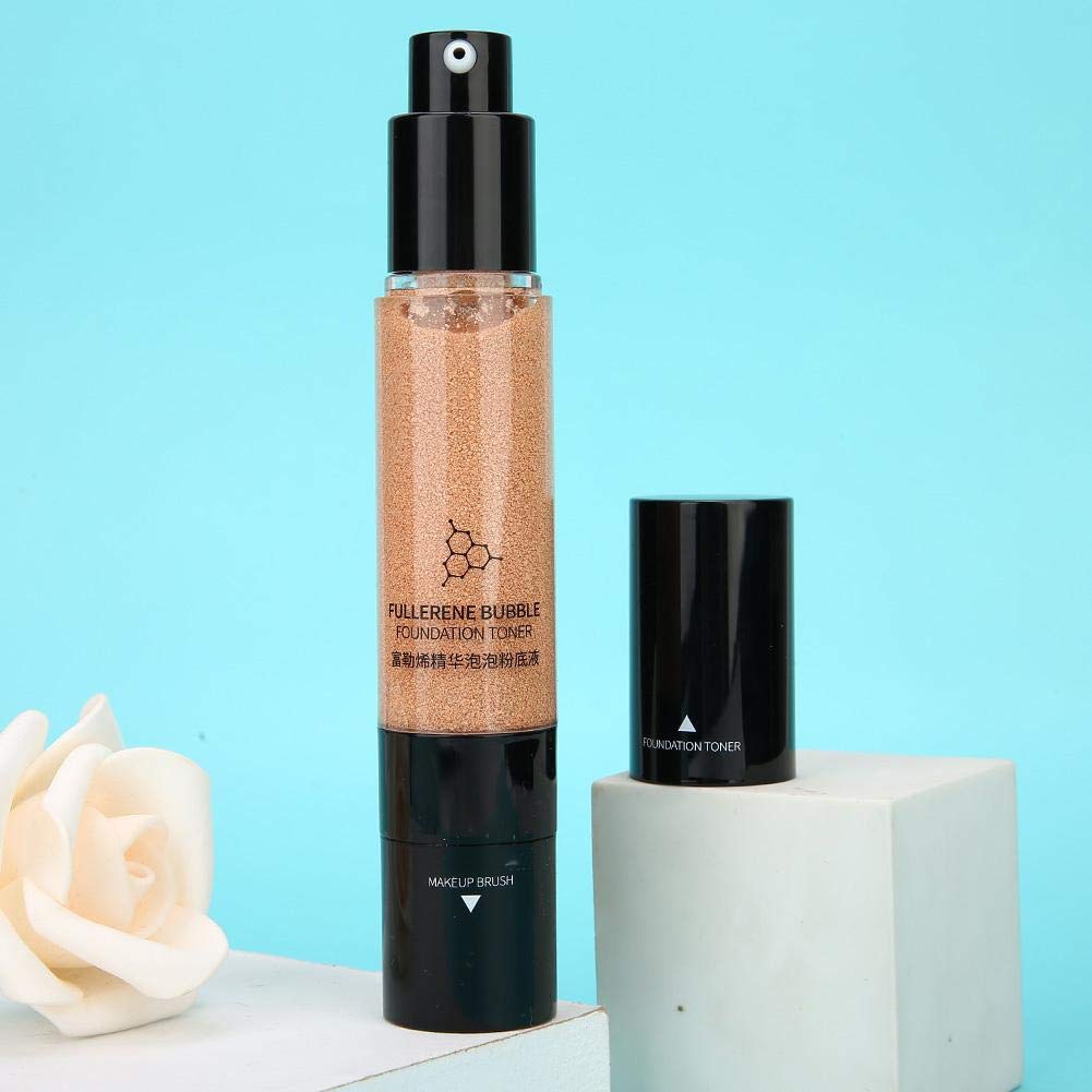 Foundation Makeup, Fullerene Bubble Moisturizing Makeup Primer Skin Brightening Concealer Make-Up Base Cosmetic Tool(Skin Color)