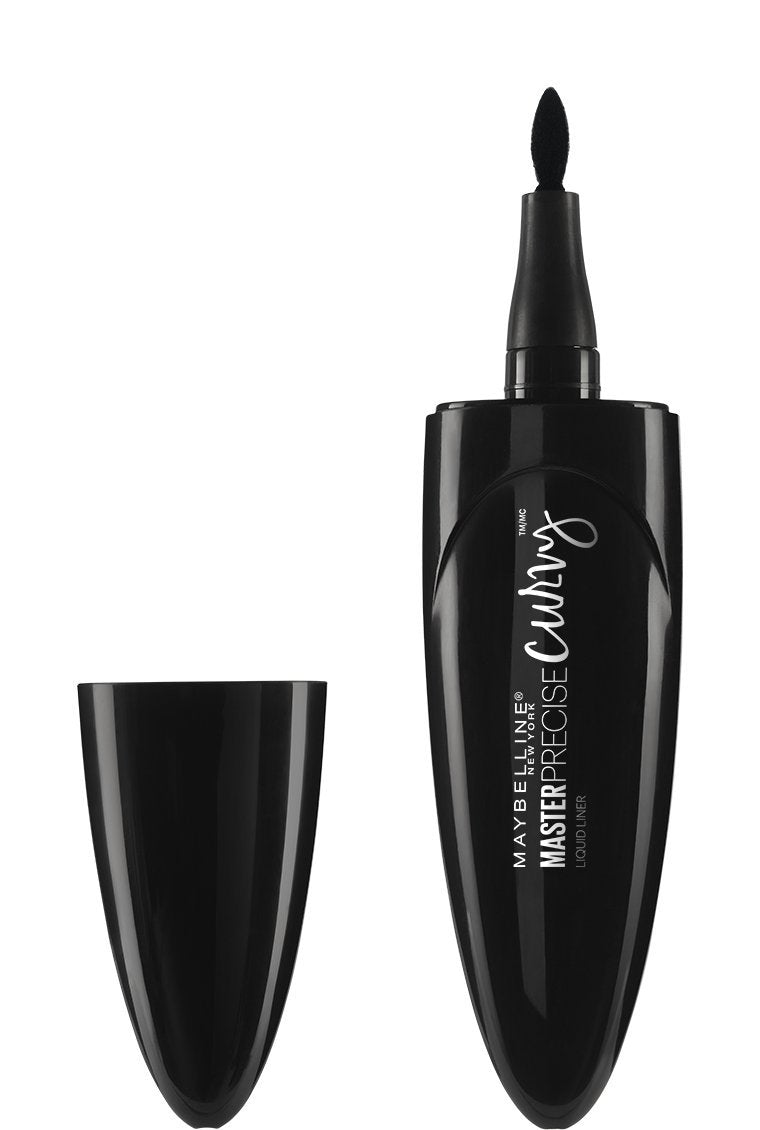 Maybelline Master Precise Curvy Liquid Eyeliner, Black, 0.01 oz.
