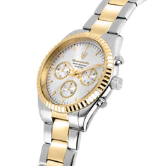 Maserati COMPETIZIONE 43 mm Multifunction Men's Watch, Gold, Quartz Movement - Metallic/White