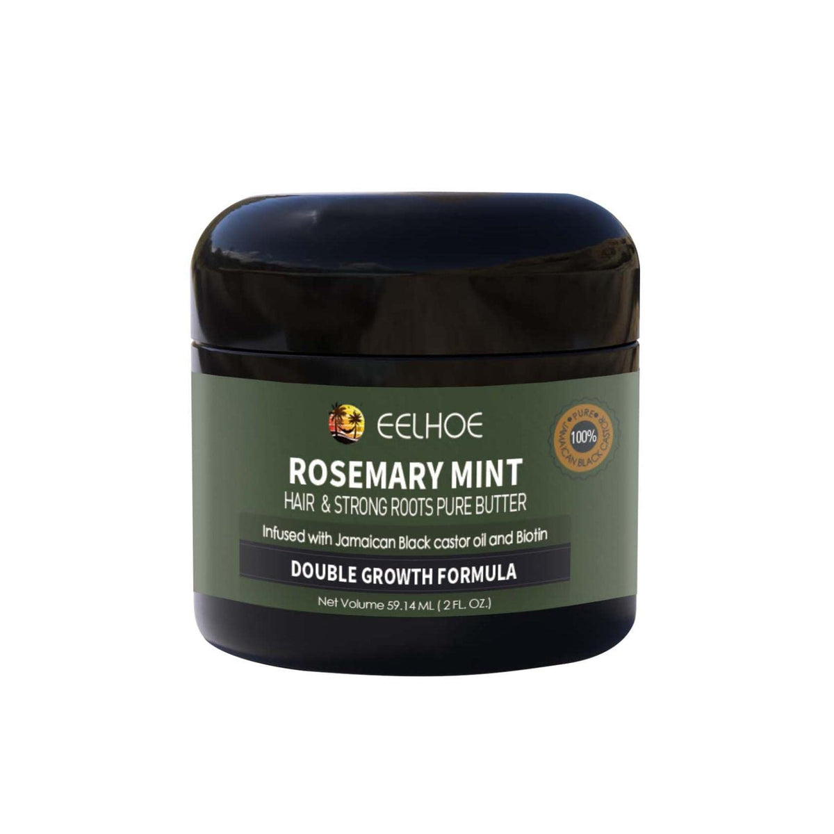 Rosemary Mint Hair and Strong Roots Butter 2oz, Rosemary Mint Strengthening Hair Masque, Strengthen and Nourish Hair Follicles, for Dry Scalp, Split Ends & All Hair Types