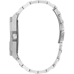 GUESS Silver-Tone Sunburst Analog Watch