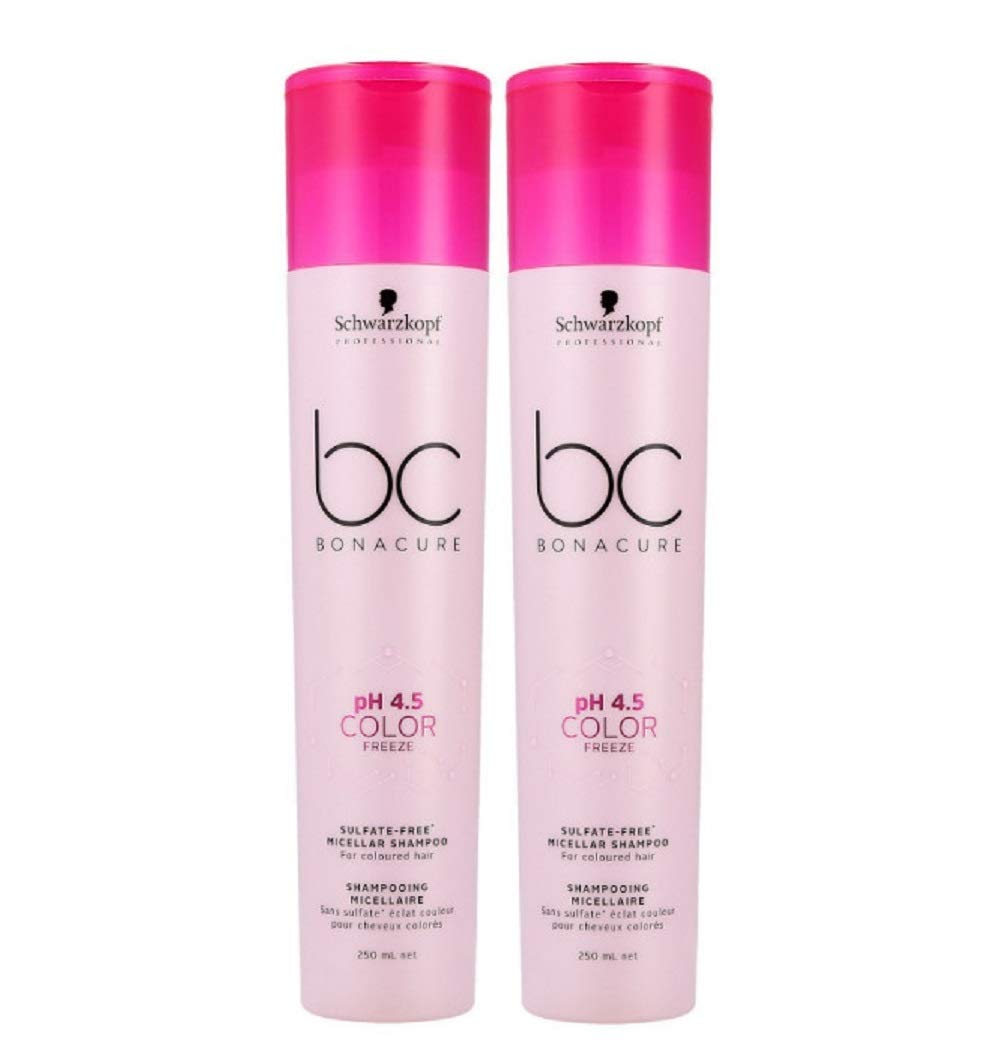 Schwarzkopf Professional Sulphate-Free Shampoo pH 4.5 Colour Freeze Bonacure 250 ml Pack of 2