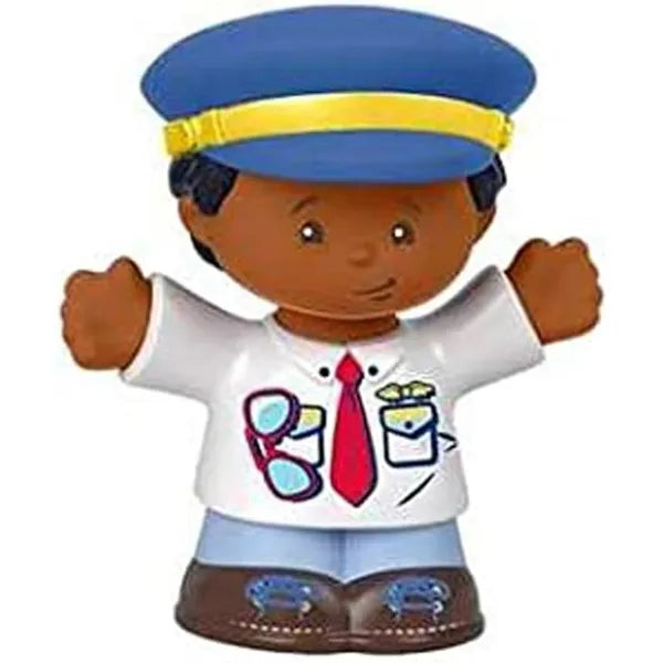 Fisher-Price Replacement Part Little People Travel Together Airplane Playset DJB53 - Replacement African American Airline Pilot Kurt Figure