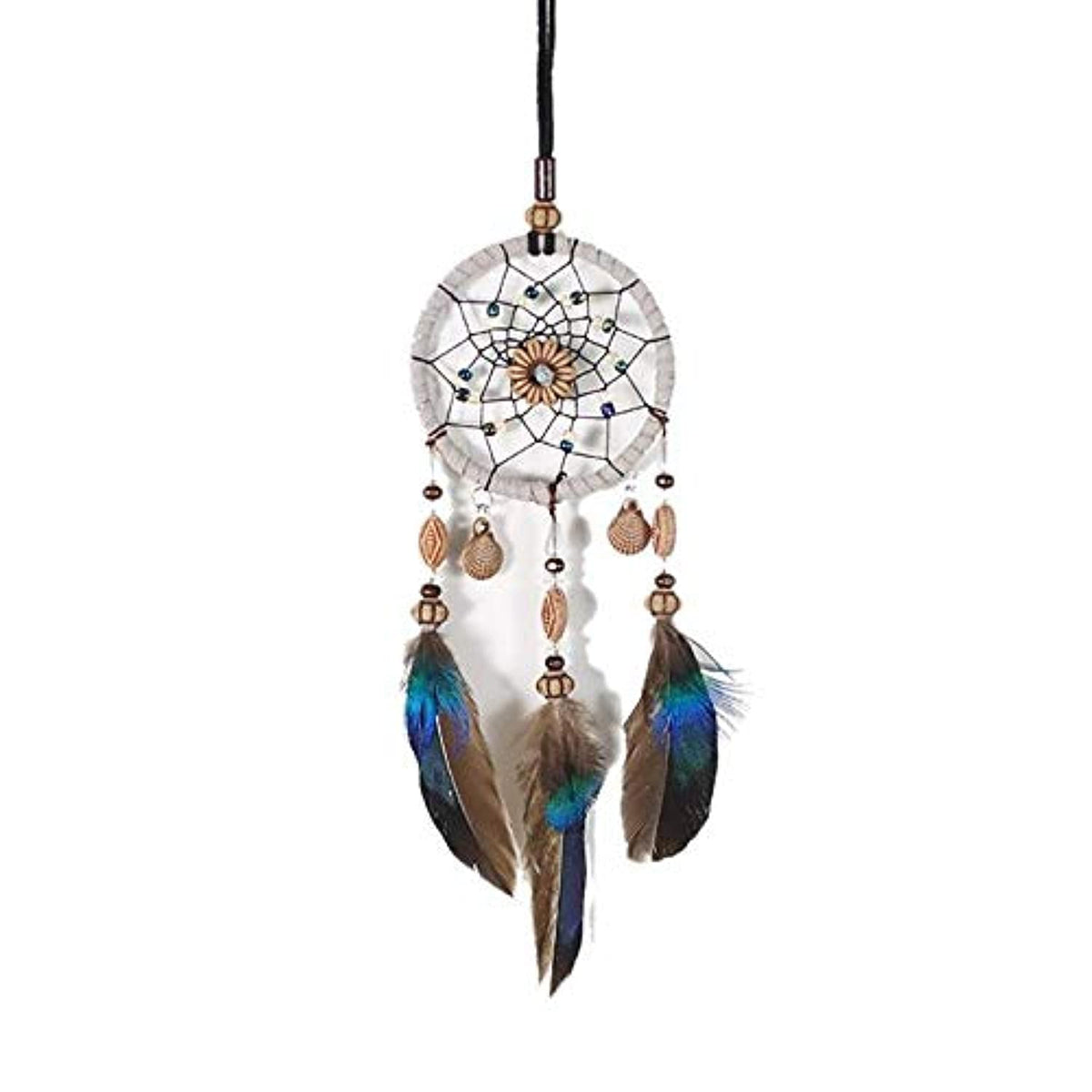 Car Pendant Handcraft Dream Catcher Feather Hanging Car Rearview Mirror Ornament Auto Decoration Accessory