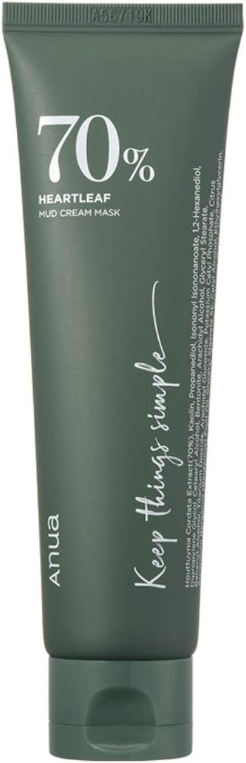 ANUA Heartleaf 70 Mud Cream Mask 3.38 Ounce, Gentle and Creamy Mud Pack for Peeling Pore Care No Artificial Colors