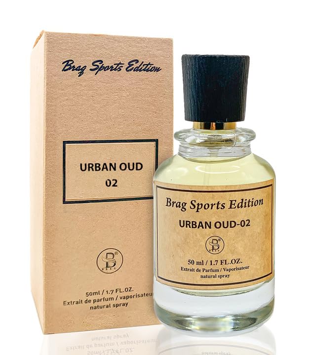 B Brag Sports Edition Urban OUD 02 50 ml | Best Long Lasting Arabic Perfume for Men | Luxury Men’s Fragrances | Extrait de Parfum | Ideal Essence for Daily Use and Special Occasion | عطر |عود رجالي