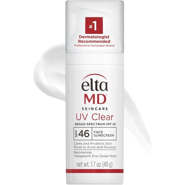 EltaMD UV Clear Facial Sunscreen SPF 46 - For Skin Types Prone To Acne, Rosacea & Hyperpigmentation 48g/1.7oz Cream