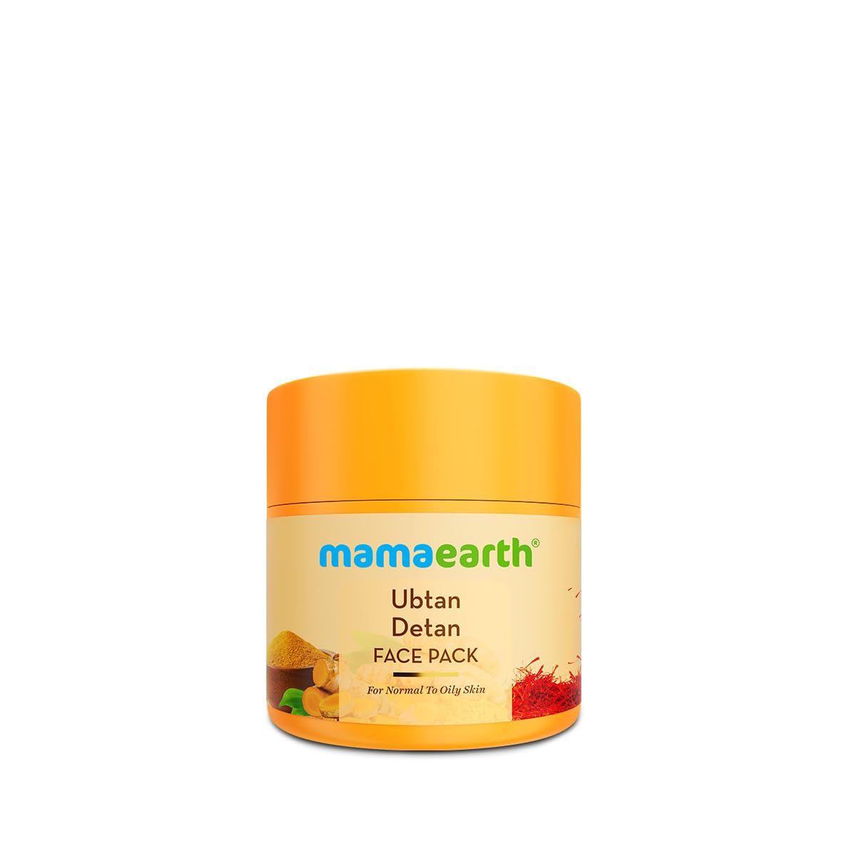 Mamaearth Ubtan Face Mask for Tan Removal & Skin Brightening | With Turmeric, Saffron & Apricot Oil | Evens Skin Tone, Adds Natural Glow, Soothes Skin | Toxin-Free & Dermatologically Tested | 100ml