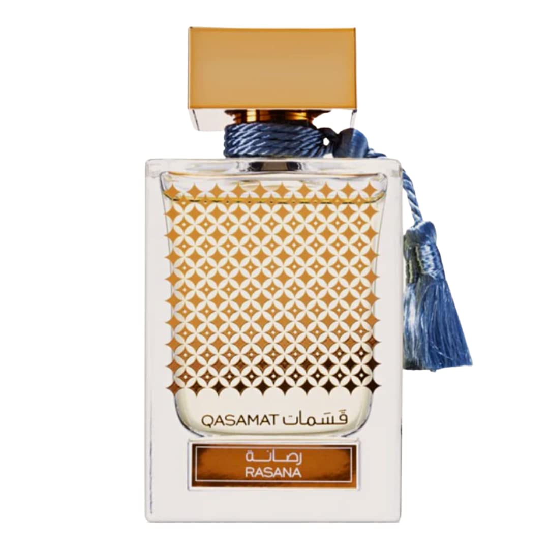 RASASI Qasamat Rasana for Men and Women (Unisex) EDP - Eau De Parfum 65 ML (2.1 oz) I Elegant Oriental Alchemy | Rich Musks, Amber, Cedarwood & Agarwood | Royal & Luxurious | Sensorial Experience I