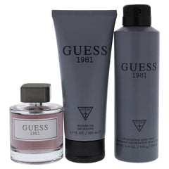 GUESS 1981 Eau de Toilette 100 ml + Shower Gel 200 ml+ Body Spray 226 ml, Gift Set for Men