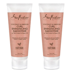 SheaMoisture Coconut and Hibiscus Curl Enhancing Smoothie Cream, Women 3.2 oz (2- Pack)