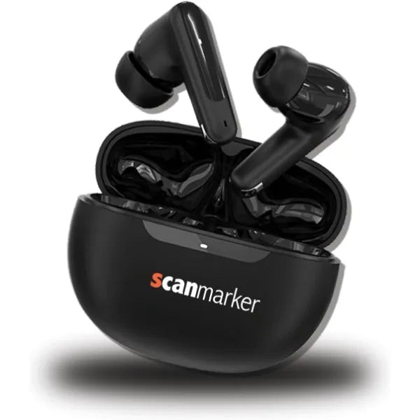 Scanmarker Bluetooth Wireless Earbuds with Microphone – 8H Playtime, 32H Total with Charging Case