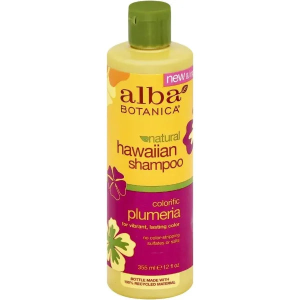 Alba Botanica Hawaiian Natural Shampoo Colorific Plumeria - 12 Fl Oz - Pack of 1
