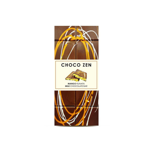 Choco Zen Premium Dubai Mango Kunafa Milk Chocolate Bar, Luxury Dessert, Gourmet, Rich With Premium Flavors - 190g