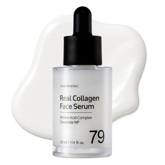TOSOWOONG Real Collagen Face Serum, Hydrating & Firming with Hydrolyzed Collagen and Hyaluronic Acid – Supports Elasticity and Smooth-Looking Skin – Korean Skincare, 33ml, 1.11 fl. oz